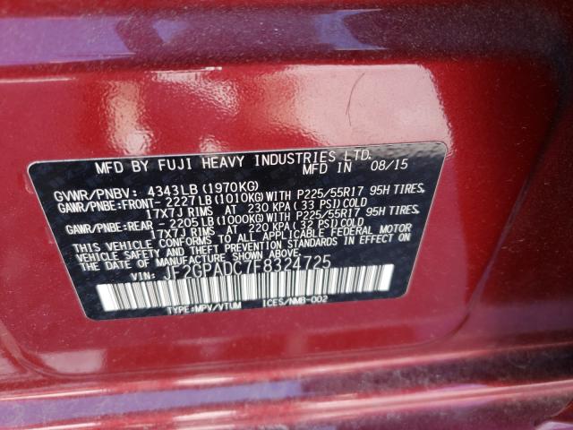 Photo 9 VIN: JF2GPADC7F8324725 - SUBARU XV CROSSTR 