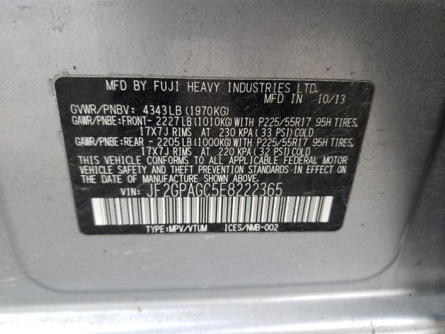 Photo 9 VIN: JF2GPAGC5E8222365 - SUBARU XV CROSSTR 