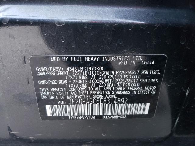 Photo 9 VIN: JF2GPAGC6E8314892 - SUBARU XV CROSSTR 