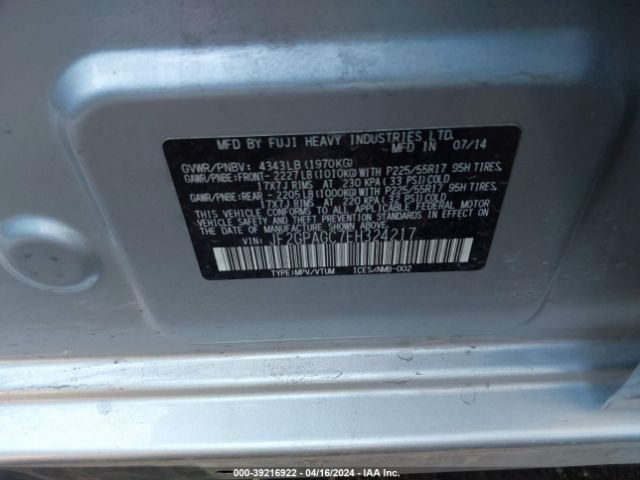 Photo 8 VIN: JF2GPAGC7EH324217 - SUBARU XV CROSSTREK 