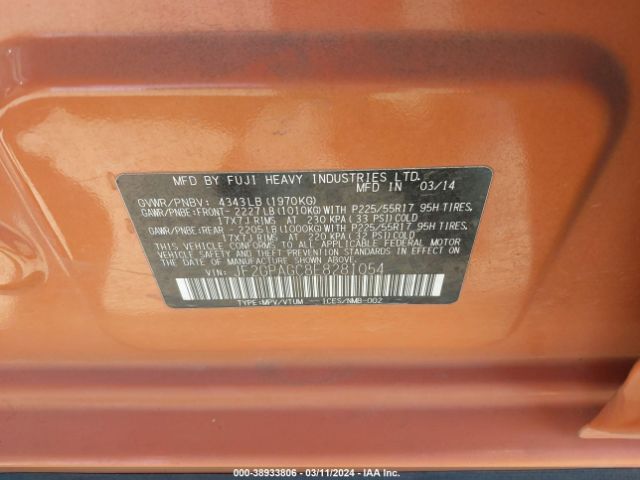 Photo 8 VIN: JF2GPAGC8E8281054 - SUBARU XV CROSSTREK 