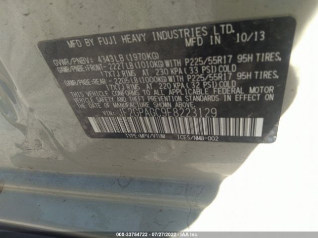 Photo 8 VIN: JF2GPAGC9E8223129 - SUBARU XV CROSSTREK 