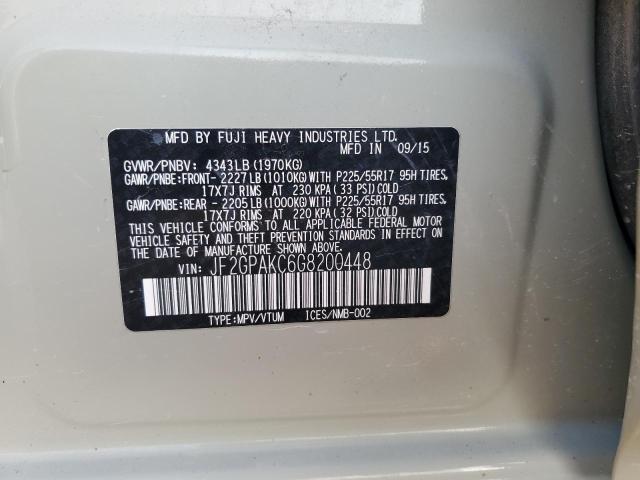 Photo 12 VIN: JF2GPAKC6G8200448 - SUBARU CROSSTREK 