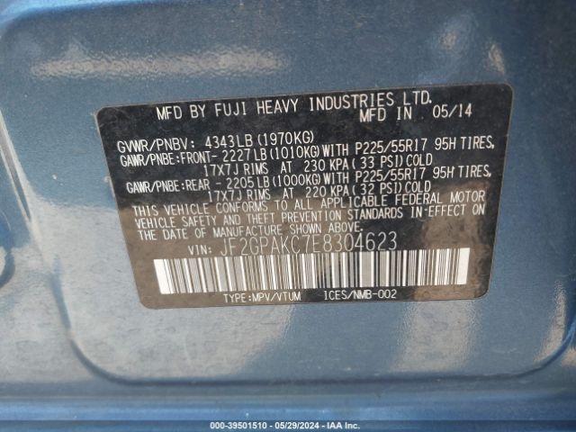 Photo 8 VIN: JF2GPAKC7E8304623 - SUBARU XV CROSSTREK 