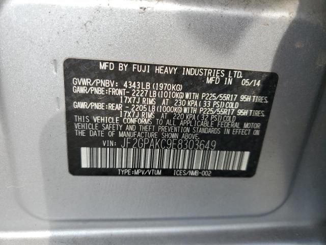 Photo 12 VIN: JF2GPAKC9E8303649 - SUBARU XV 