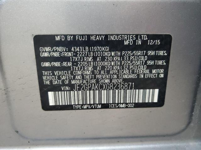 Photo 12 VIN: JF2GPAKCXG8236871 - SUBARU CROSSTREK 