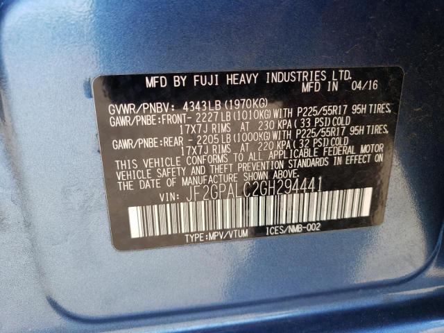 Photo 11 VIN: JF2GPALC2GH294441 - SUBARU CROSSTREK 