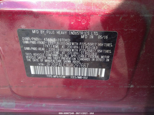 Photo 8 VIN: JF2GPALCXGH297667 - SUBARU CROSSTREK 