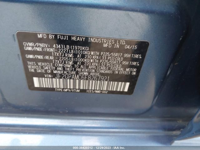 Photo 8 VIN: JF2GPAMC6F8267921 - SUBARU XV CROSSTREK 