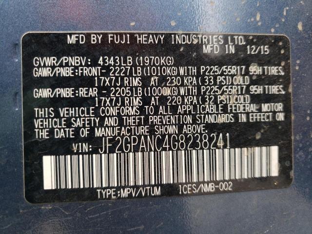 Photo 9 VIN: JF2GPANC4G8238241 - SUBARU CROSSTREK 