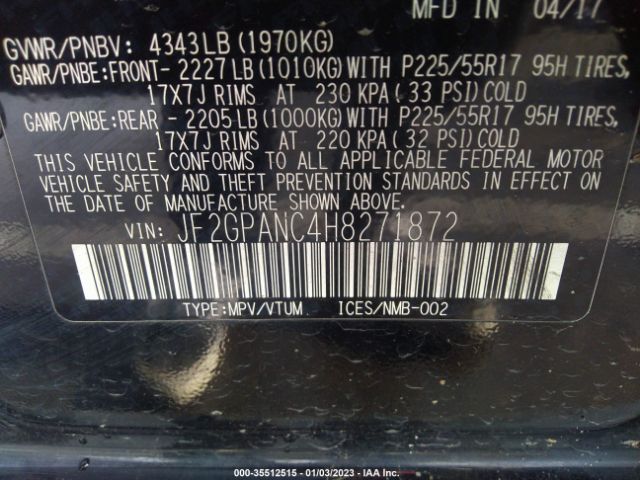 Photo 8 VIN: JF2GPANC4H8271872 - SUBARU CROSSTREK 