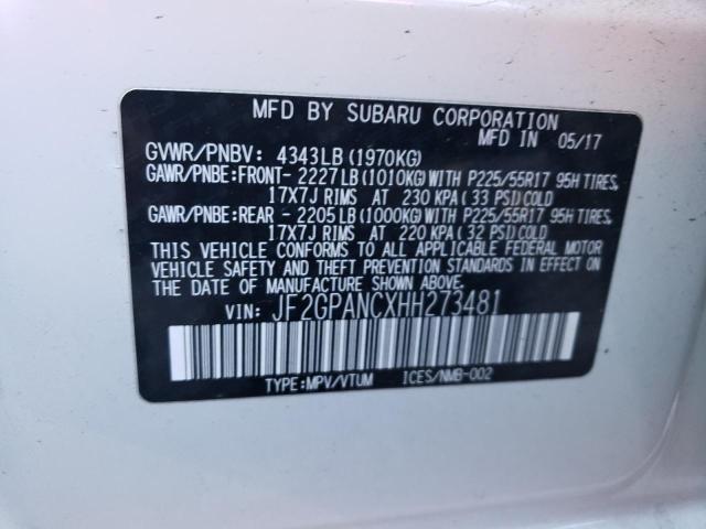 Photo 12 VIN: JF2GPANCXHH273481 - SUBARU CROSSTREK 