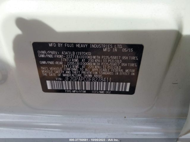 Photo 8 VIN: JF2GPAPC0F8278411 - SUBARU XV CROSSTREK 