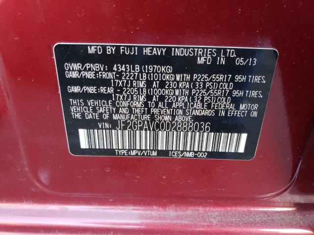 Photo 9 VIN: JF2GPAVC0D2888036 - SUBARU XV CROSSTR 