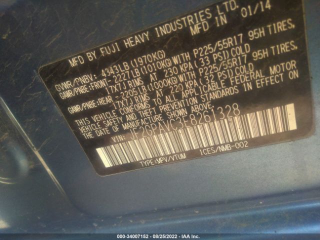 Photo 8 VIN: JF2GPAVC3E8261328 - SUBARU XV CROSSTREK 