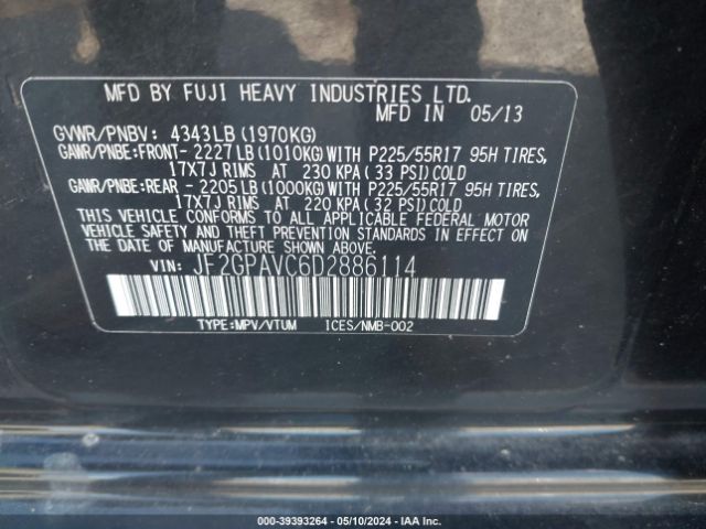 Photo 8 VIN: JF2GPAVC6D2886114 - SUBARU XV CROSSTREK 