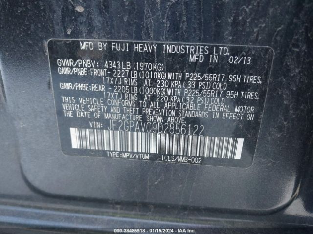 Photo 8 VIN: JF2GPAVC9D2856122 - SUBARU XV CROSSTREK 