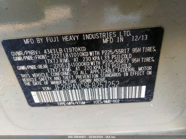 Photo 8 VIN: JF2GPAVC9E8257252 - SUBARU XV CROSSTREK 