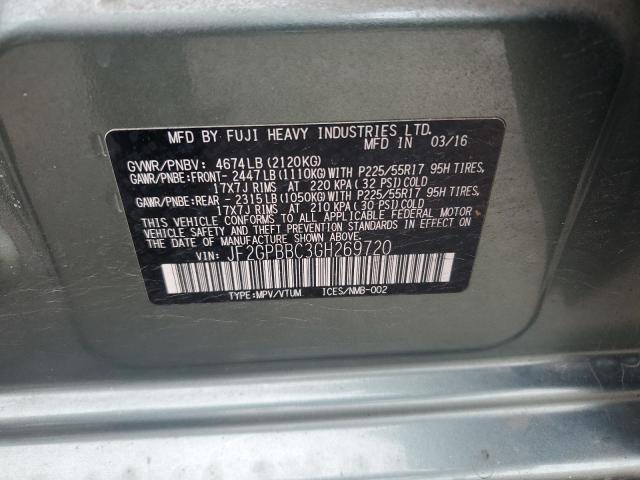 Photo 12 VIN: JF2GPBBC3GH269720 - SUBARU CROSSTREK 