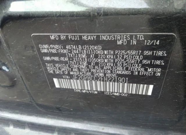 Photo 8 VIN: JF2GPBCC2FH221901 - SUBARU XV CROSSTREK HYBRID 