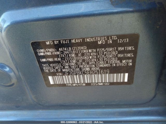 Photo 8 VIN: JF2GPBKC5EH251619 - SUBARU XV CROSSTREK HYBRID 