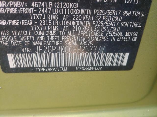 Photo 9 VIN: JF2GPBKC6EH253377 - SUBARU XV CROSSTREK HYBRID 