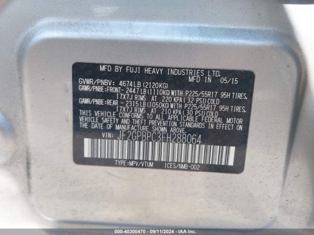 Photo 8 VIN: JF2GPBPC3FH288064 - SUBARU XV CROSSTREK 