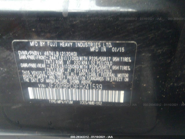 Photo 8 VIN: JF2GPBPC9FH241539 - SUBARU XV CROSSTREK HYBRID 