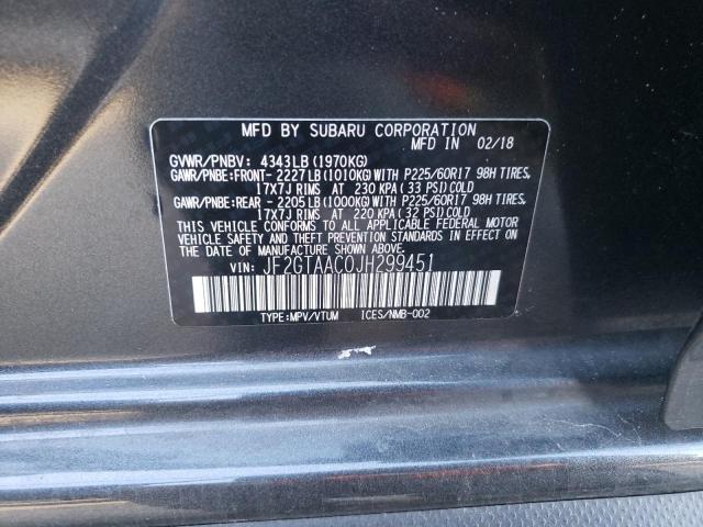 Photo 9 VIN: JF2GTAAC0JH299451 - SUBARU CROSSTREK 