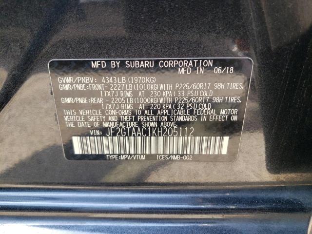 Photo 9 VIN: JF2GTAAC1KH205112 - SUBARU CROSSTREK 