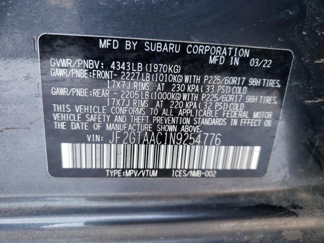 Photo 11 VIN: JF2GTAAC1N9254776 - SUBARU CROSSTREK 