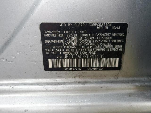 Photo 11 VIN: JF2GTAAC2K8243416 - SUBARU CROSSTREK 