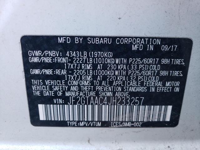 Photo 9 VIN: JF2GTAAC4JH233257 - SUBARU CROSSTREK 