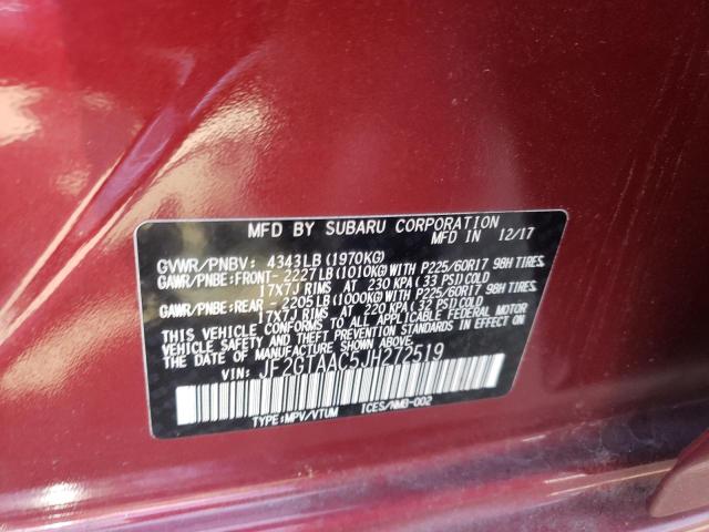 Photo 9 VIN: JF2GTAAC5JH272519 - SUBARU CROSSTREK 