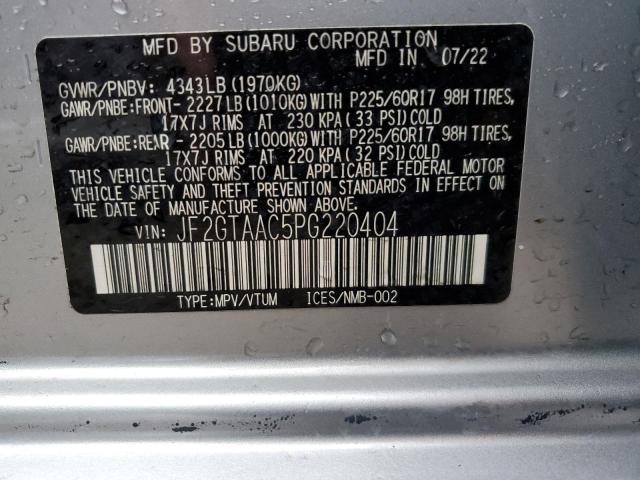 Photo 12 VIN: JF2GTAAC5PG220404 - SUBARU CROSSTREK 