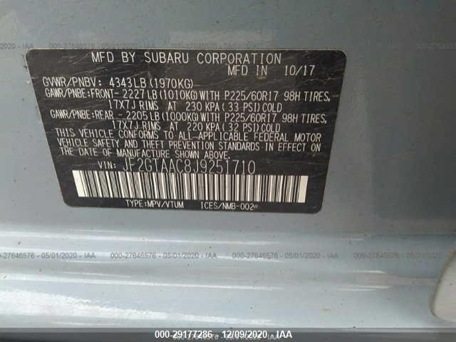 Photo 8 VIN: JF2GTAAC8J9251710 - SUBARU CROSSTREK 