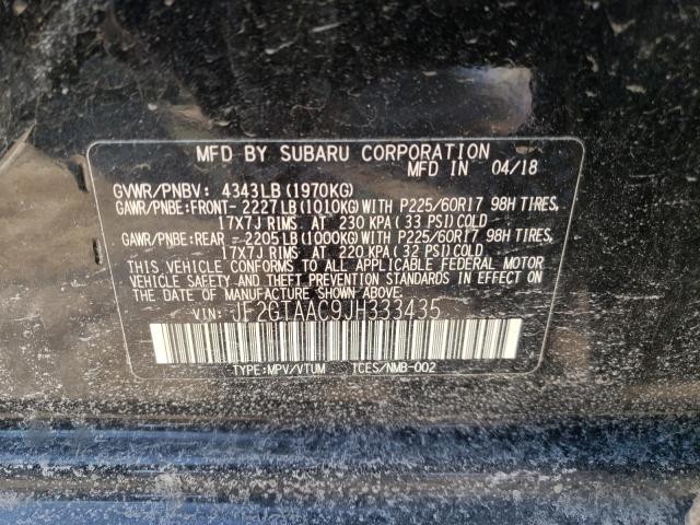 Photo 9 VIN: JF2GTAAC9JH333435 - SUBARU CROSSTREK 