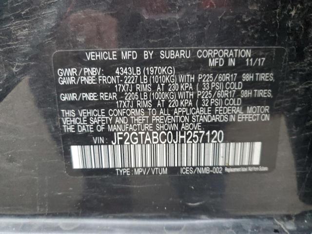 Photo 11 VIN: JF2GTABC0JH257120 - SUBARU CROSSTREK 