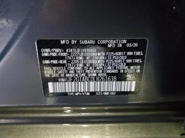 Photo 12 VIN: JF2GTABC0LH261638 - SUBARU CROSSTREK 