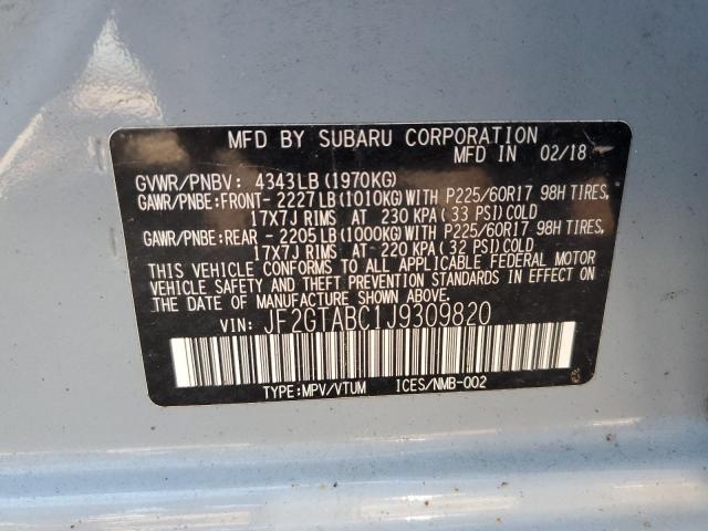 Photo 12 VIN: JF2GTABC1J9309820 - SUBARU CROSSTREK 