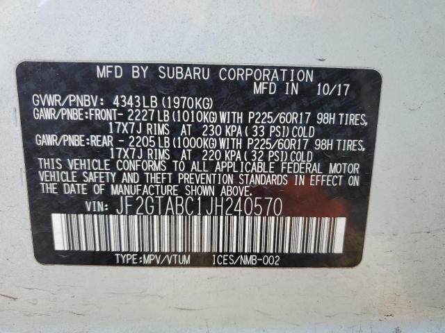 Photo 12 VIN: JF2GTABC1JH240570 - SUBARU CROSSTREK 