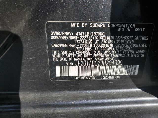 Photo 12 VIN: JF2GTABC2JH204399 - SUBARU CROSSTREK 