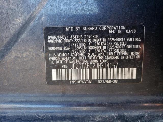 Photo 12 VIN: JF2GTABC2JH314157 - SUBARU CROSSTREK 