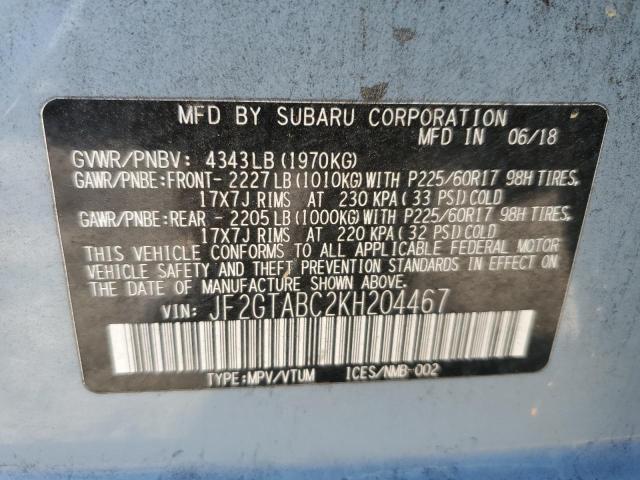 Photo 12 VIN: JF2GTABC2KH204467 - SUBARU CROSSTREK 