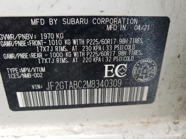 Photo 13 VIN: JF2GTABC2M8340309 - SUBARU CROSSTREK 