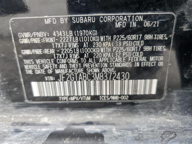 Photo 11 VIN: JF2GTABC3M8372430 - SUBARU CROSSTREK 