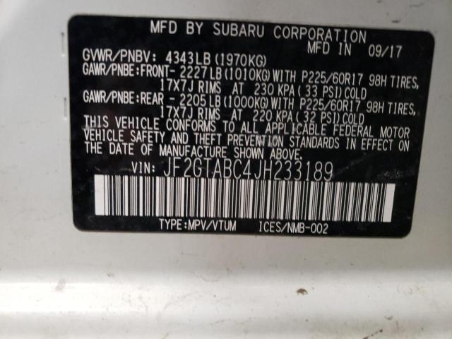 Photo 13 VIN: JF2GTABC4JH233189 - SUBARU CROSSTREK 