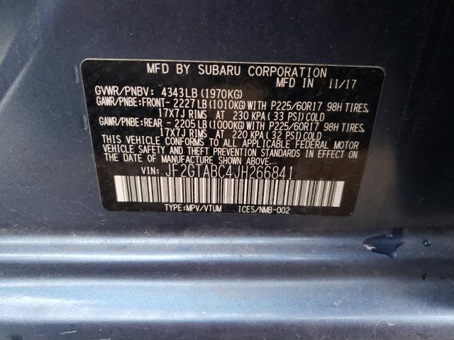 Photo 9 VIN: JF2GTABC4JH266841 - SUBARU CROSSTREK 