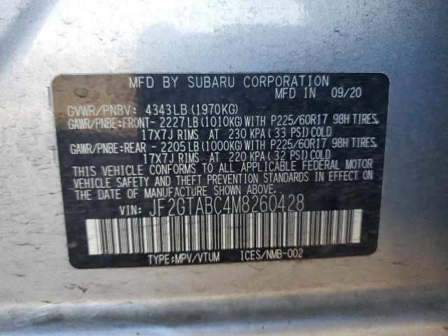 Photo 11 VIN: JF2GTABC4M8260428 - SUBARU CROSSTREK 