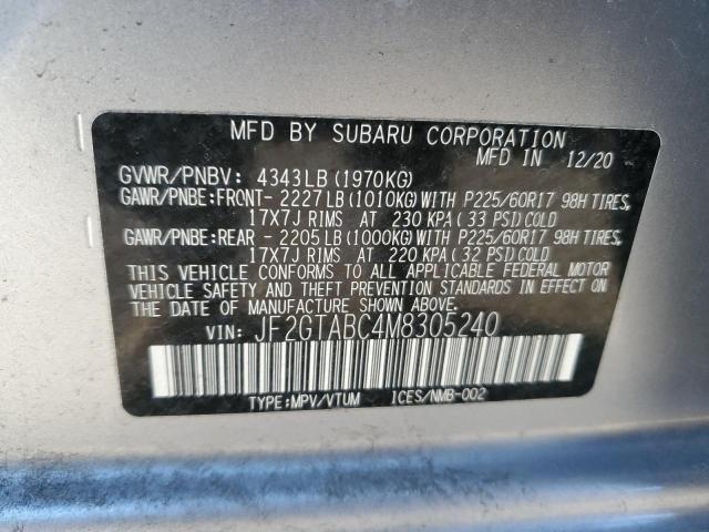 Photo 11 VIN: JF2GTABC4M8305240 - SUBARU CROSSTREK 